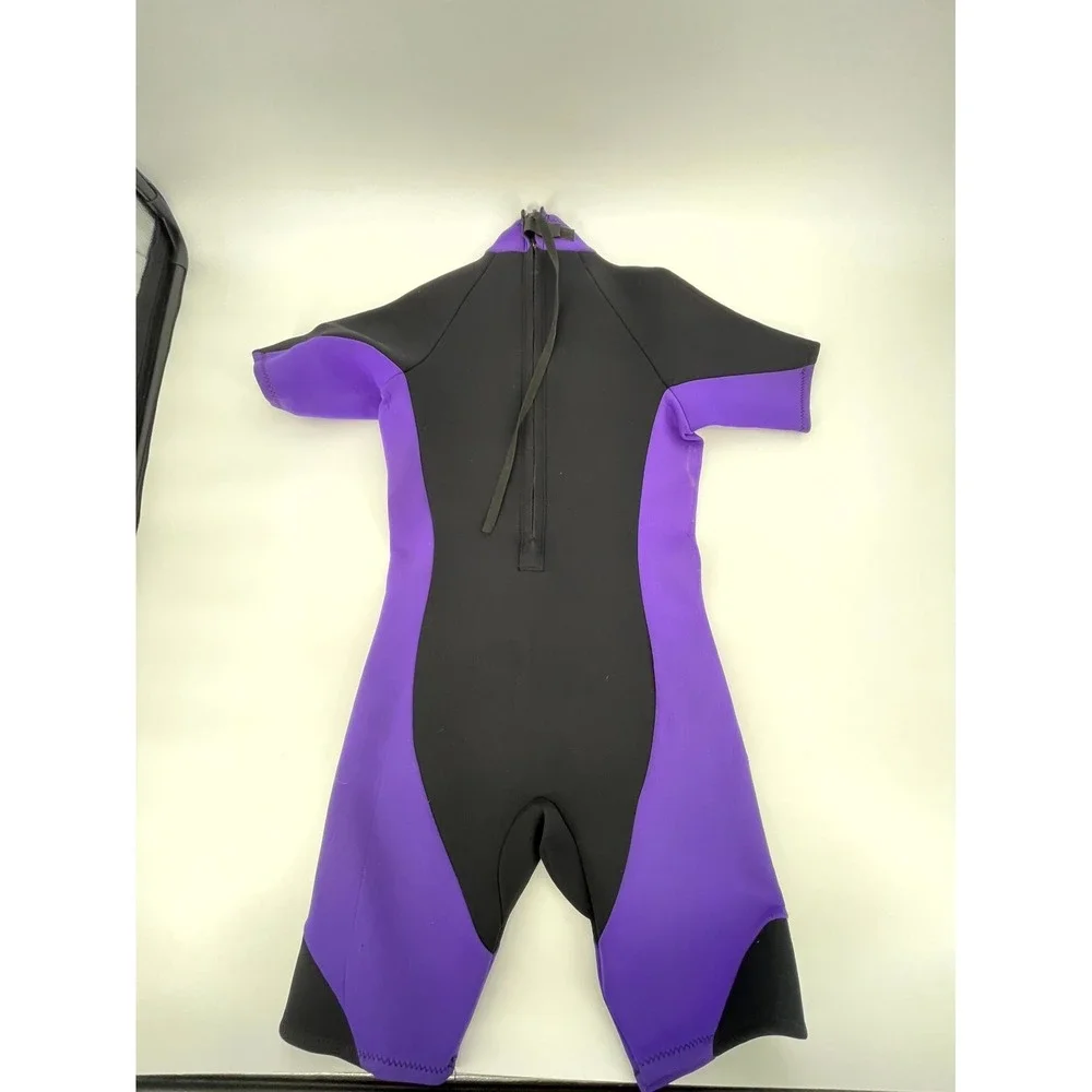 Team‎ Hobie Stearns Wetsuit Mens Medium Purple Black Logo Short Sleeve Running